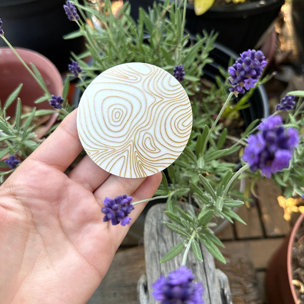 Tactile Wood Grain Sticker (Clear Vinyl) - Textured Stim Sticker