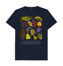 Navy Blue PLUS TEST Seaweeds of the Pacific Northest Eco Tee (Femme Style, Black Text)