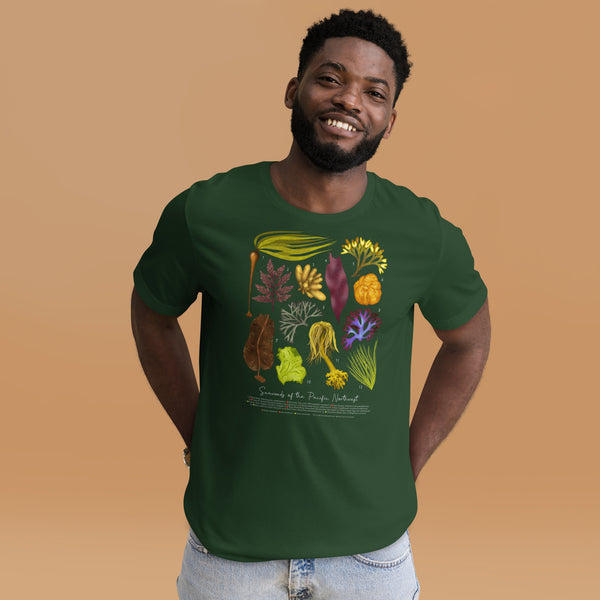 Seaweeds of the Pacific Northwest T-Shirt (100% Cotton) - Multiple Colours - Eco Friendly Tshirt!!