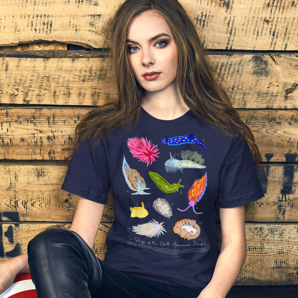 Sea Slugs of the North American Pacific T-Shirt (XS-5XL) - 100% Cotton - Multiple Colours - Eco Friendly!