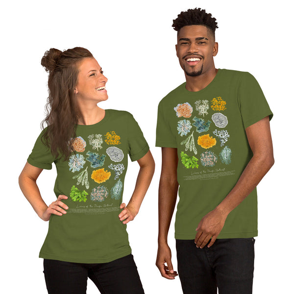 Lichens of the PNW T-Shirt (100% Cotton) - Multiple Colours - Eco Friendly!!