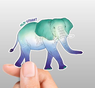 MLM-Ephant Sticker - Eco Vinyl - Elephant MLM Gay Pride (FREE SHIPPING)