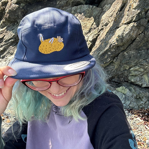 Sea Lemon Nudibrach Embroidered 5 Panel Cap - 