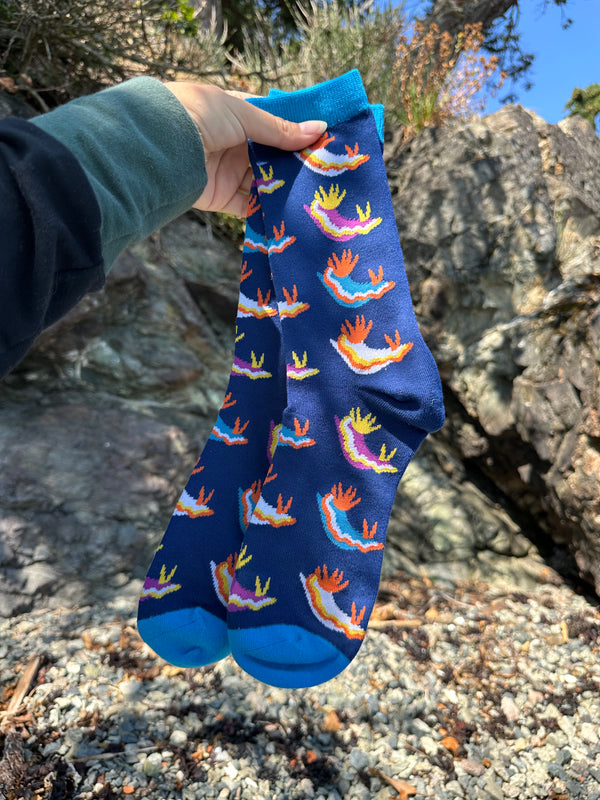 Nudibranch Socks (2 Colours) - $1 to Charity! - 80% Bamboo