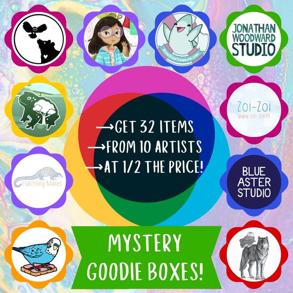 Limited Edition Mystery Boxes - 32 Goodies from 10 ARTISTS - Worth Over $250!