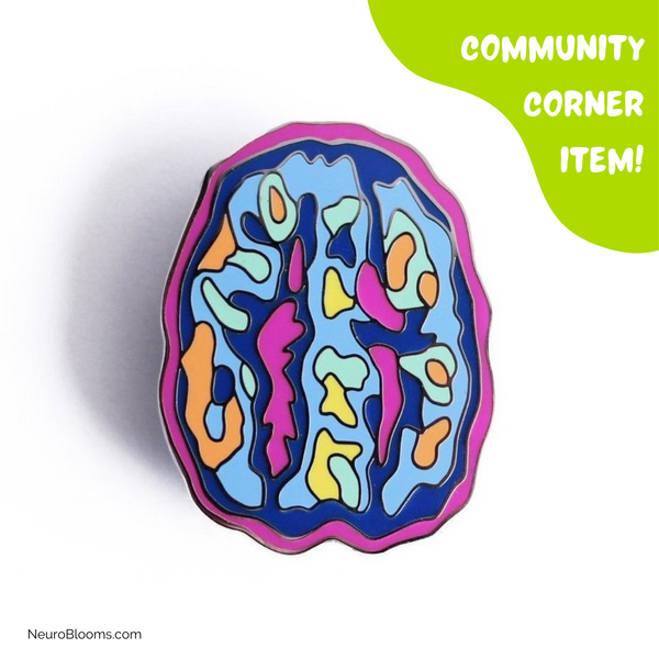 ADHD Brain Scan Enamel Pin by Neuro Blooms - Community Corner Item!