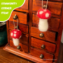 Felted Amanita Mushroom (Fly Agaric) by WildeBluCreations - Community Corner Item!
