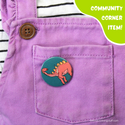 Dinosaur Button Badges (Set of 5!) by Dinosaurs Doing Stuff - Community Corner Item!