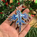 Blue Dragon Nudibranch Ornament - Eco Friendly Wood
