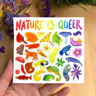 Nature Is Queer Sticker - Eco Vinyl - Pride (FREE SHIPPING)