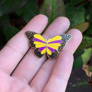Intersex Pride Butterfly Pin - 25% to Charity!