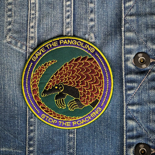 Save The Pangolins Patch - Embroidered, Iron-On - (***RETIRED***)