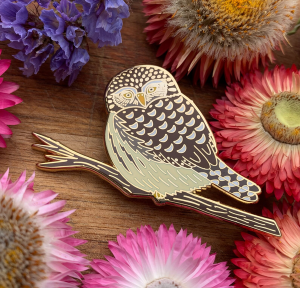 Northern Pygmy Owl Pin - 25% To Charity!