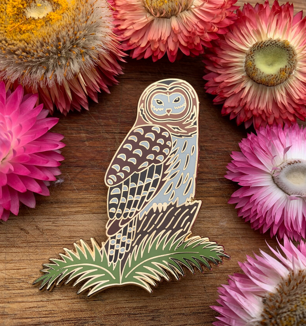 Barred Owl Pin - 25% to Charity! - Collab w/ @OwlingWolf