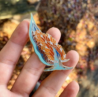 Opalescent Nudibranch Enamel Pin - 25% to Charity! - Hermissenda species (Wholesale)