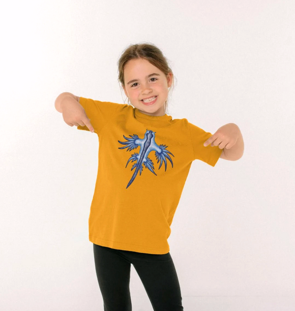 Kids Eco Blue Dragon Tee - Nudibranch Youth T-Shirt