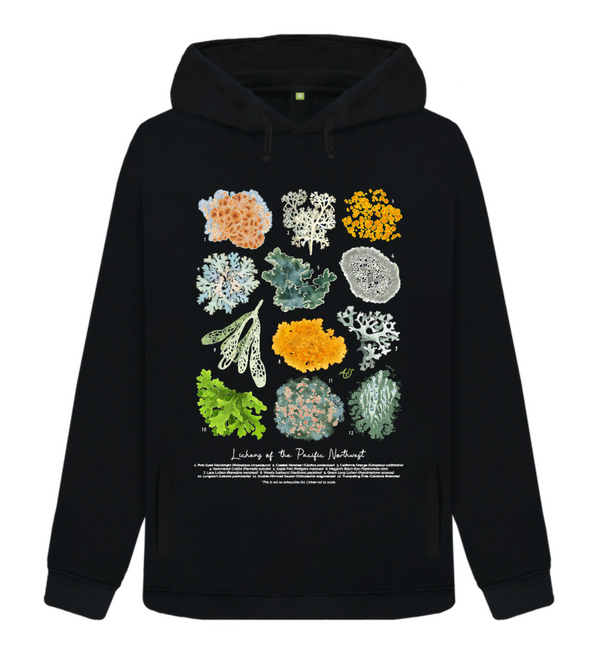 Lichens of the PNW Hoodie - 100% Cotton! - Eco Friendly