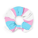 Trans Pride Scrunchie w/ Removable Bow - Made from Fabric Offcuts :)