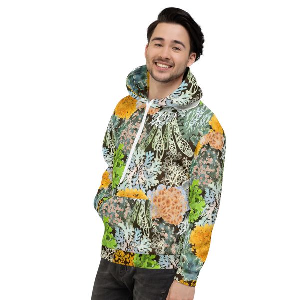 All-Over-Print Lichen Hoodie (XXS-6XL) - Soft & Cozy Polyester - FREE SHIPPING
