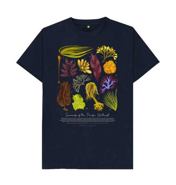 Seaweeds of the Pacific Northwest T-Shirt (100% Cotton) - Multiple Colours - Masc & Femme Styles - Eco Friendly Tshirt!!