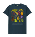 Denim Blue SKU ONLY Seaweeds of the Pacific Northwest T-Shirt (100% Cotton) - Multiple Colours - Masc & Femme Styles - Eco Friendly Tshirt!!