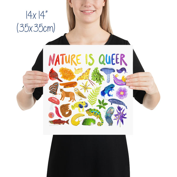 Nature Is Queer Art Print (Rectangle or Square, Multiple Sizes) - FREE SHIPPING