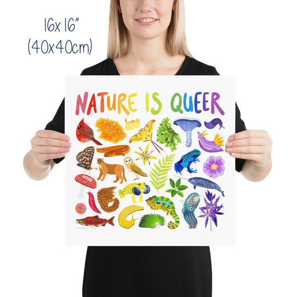 Nature Is Queer Art Print (Rectangle or Square, Multiple Sizes) - FREE SHIPPING