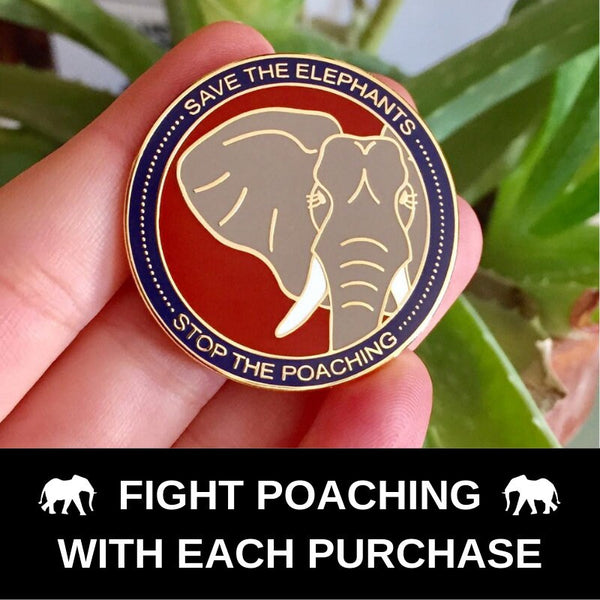 Elephant Anti-Poaching Pin - 25% to Charity! - Save The Elephants - Loxodonta africana - (***RETIRED***)