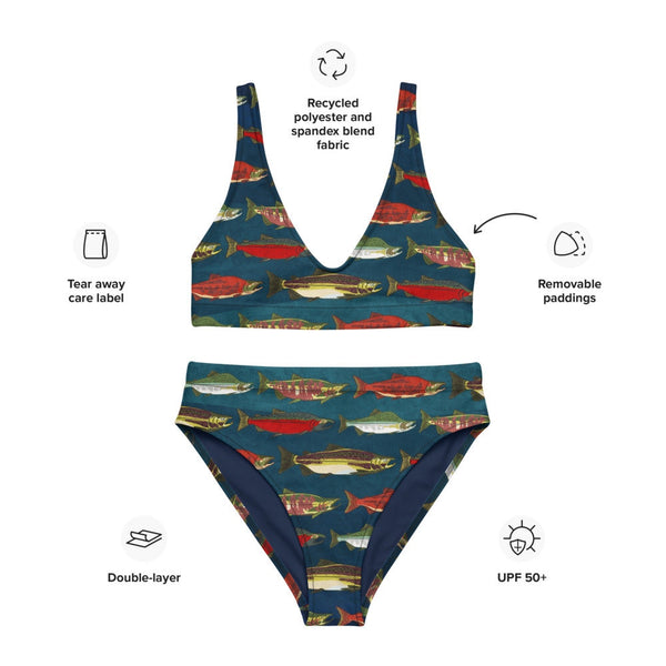 Salmon Bikini - Recycled Polyester - FREE SHIPPING