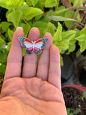 Lesbian Pride Butterfly Pins - Community Flag + Intersectional Flag - 25% to Charity!