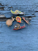 Pacific Sideband Snail Pin - 25% to Charity! - Monadenia fidelis