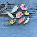 Butterfly Sea Slug Pin - 25% to Charity! - Cyerce nigricans - Nudibranch Pin
