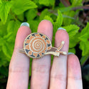 Northwest Hesperian Snail Pin - 25% to Charity! - Vespericola columbianus