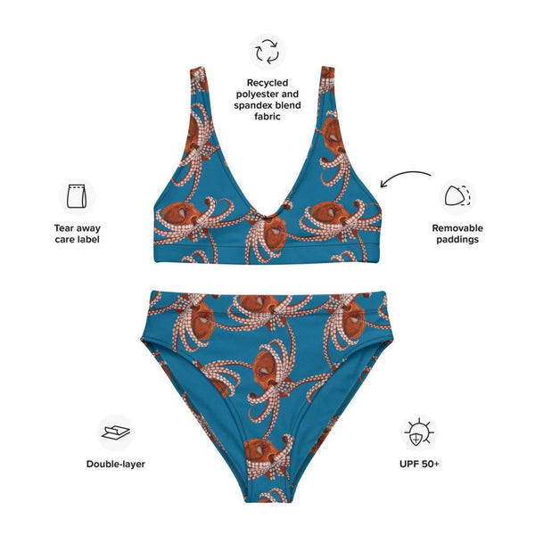 Octopus Bikini - Recycled Polyester - FREE SHIPPING
