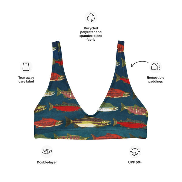 Salmon Bikini (TOP Only) - Recycled Polyester - FREE SHIPPING