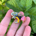 Queer Pride Frog Pin - 25% to Charity - Queer-Owned Business! - LGBTQ2SIA+ - LGBTQ - Subtle Queer Pride Flag Hard Enamel Pin