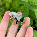 Demiromantic Pride Frog Pin - 25% to Charity - Queer-Owned Business! - LGBTQ2SIA+ - LGBTQ - Subtle Pride Flag Hard Enamel Pin