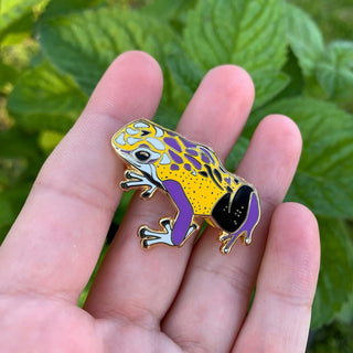 NonBinary Pride Frog Pin - 25% to Charity - Queer-Owned Business! - LGBTQ2SIA+ - LGBTQ - Subtle Nonbinary Pride - Hard Enamel Pin