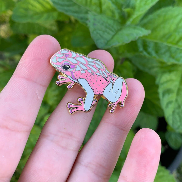 Sapphic Pride Frog Pin - 25% to Charity - Queer-Owned Business! - LGBTQ2SIA+ - LGBTQ - Subtle WLW Pride Flag Hard Enamel Pin