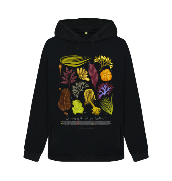 Seaweeds of the Pacific Northwest Eco Hoodie (100% Cotton) - Multiple Colours