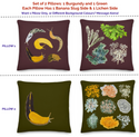 Slug & Lichen Pillow Set - 2 Pillows, Double-Sided - FREE SHIPPING