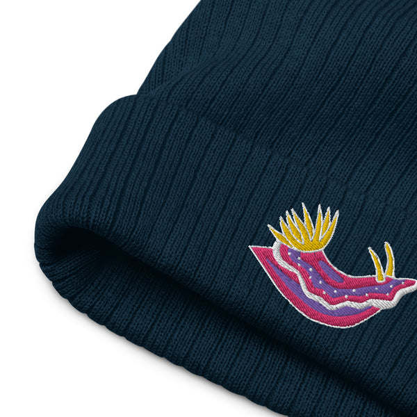 Eco Purple Nudibranch Beanie / Toque - Recycled Polyester - Sea Slug Hat (Multiple Colours)