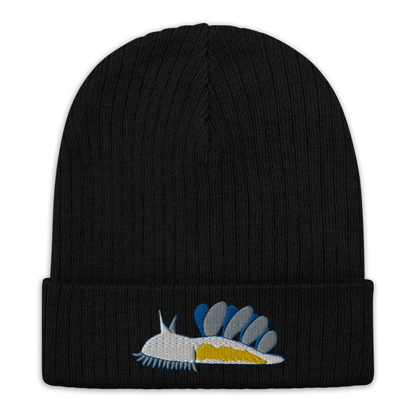 Eco Hooded Nudibranch Beanie / Toque - Recycled Polyester - Melibe leonina Sea Slug Hat (Multiple Colours)