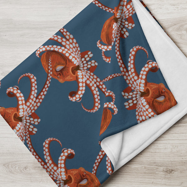 Giant Pacific Octopus Blanket - Soft Fleecy Throw Blanket (FREE SHIPPING)